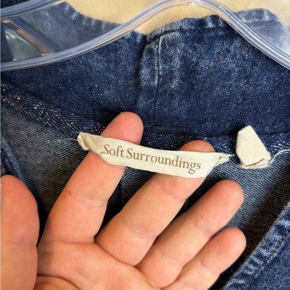 SOFT SURROUNDINGS ‘En Pointe’ Denim Knot Tunic Women’s Size PXS - Picture 3 of 6